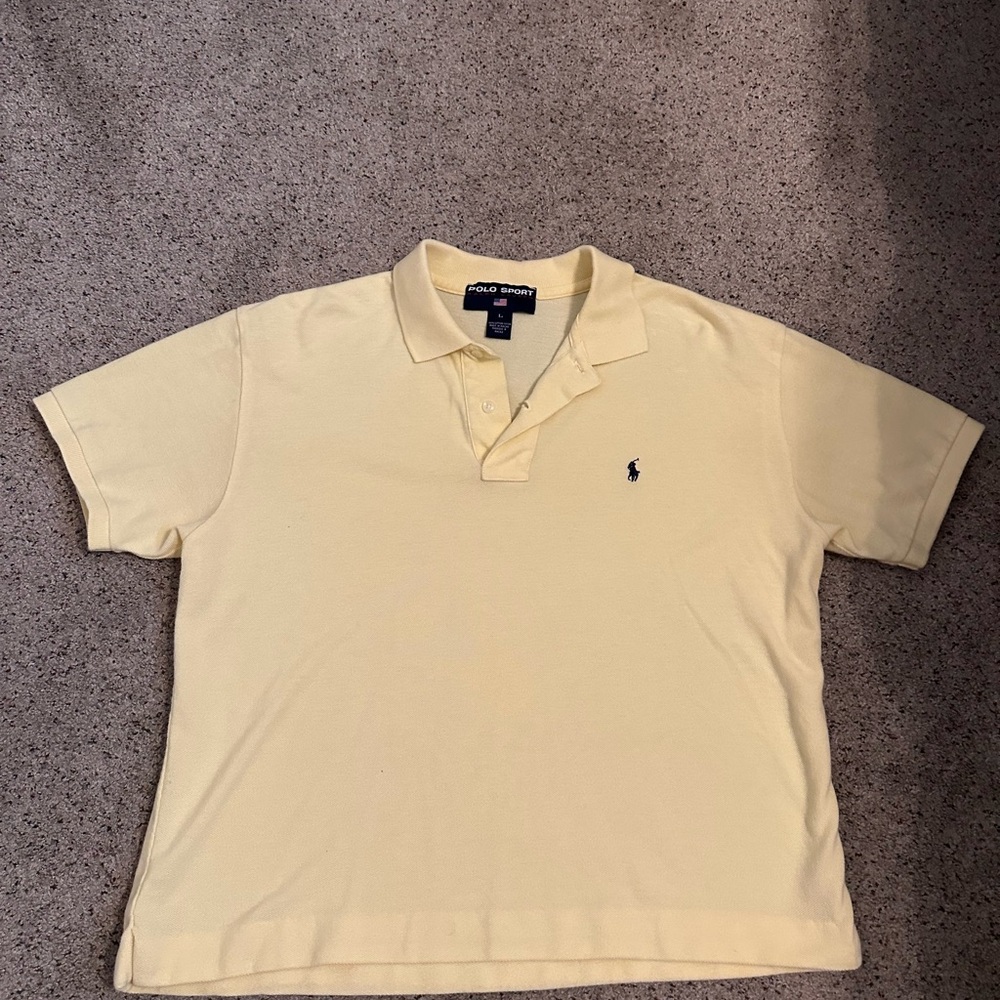 Ralph Lauren Yellow Polo Shirt Classic Style